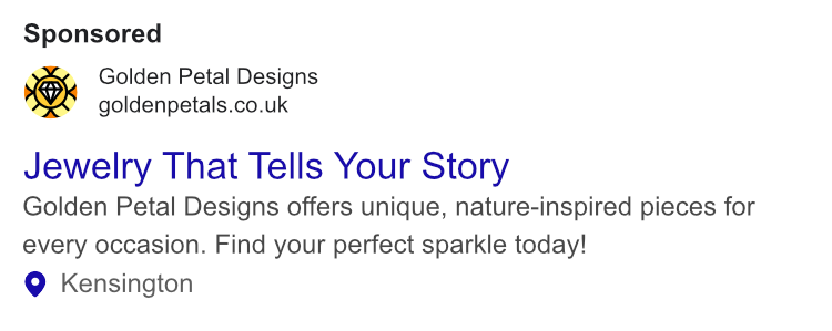 Golden Petals Ad Sample