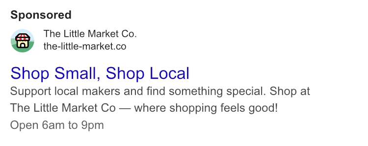 Little Market Co Ad Sample