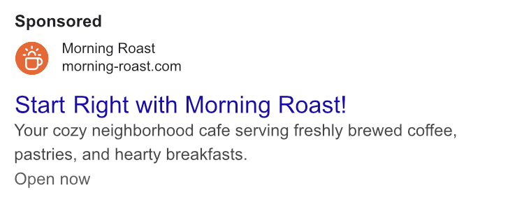 Morning Roast Ad Sample