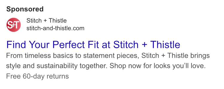 Stitch+Thistle Ad Sample